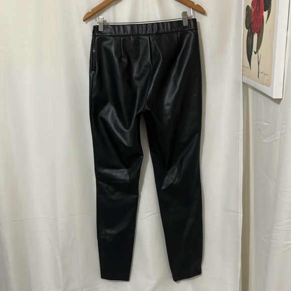 Zara Faux Leather Black Leggings - Picture 6 of 6